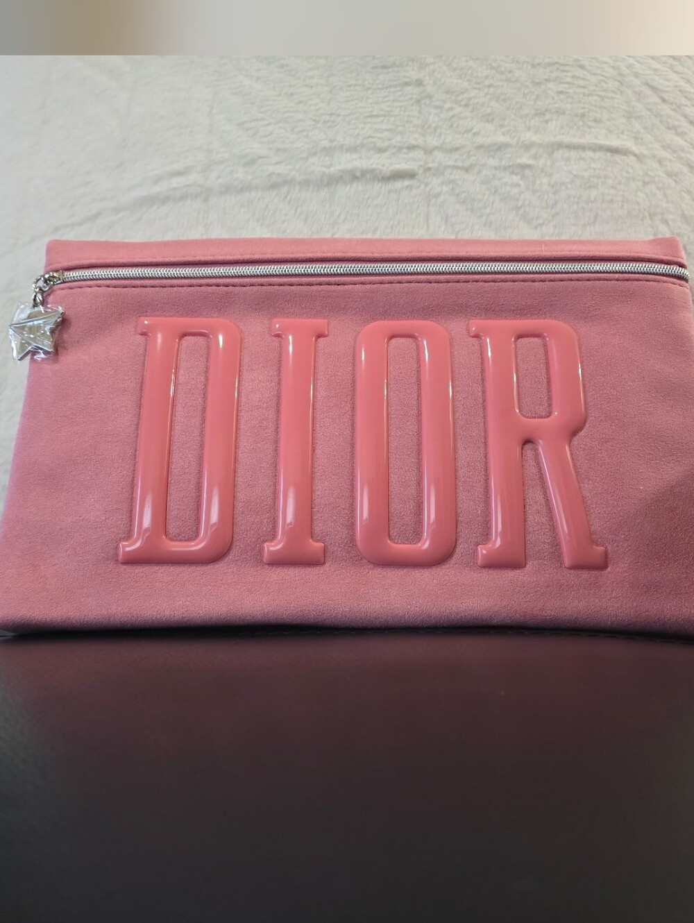 Dior Pink Suede Beauty Pouch